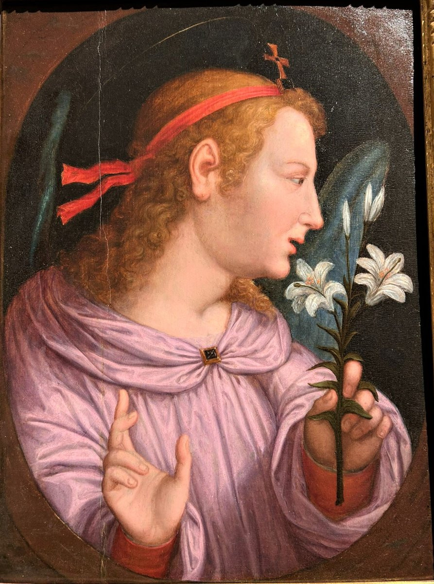 Angelo annunciante attribuibile a Fra Paolino da Pistoia (1488-1547)-photo-2
