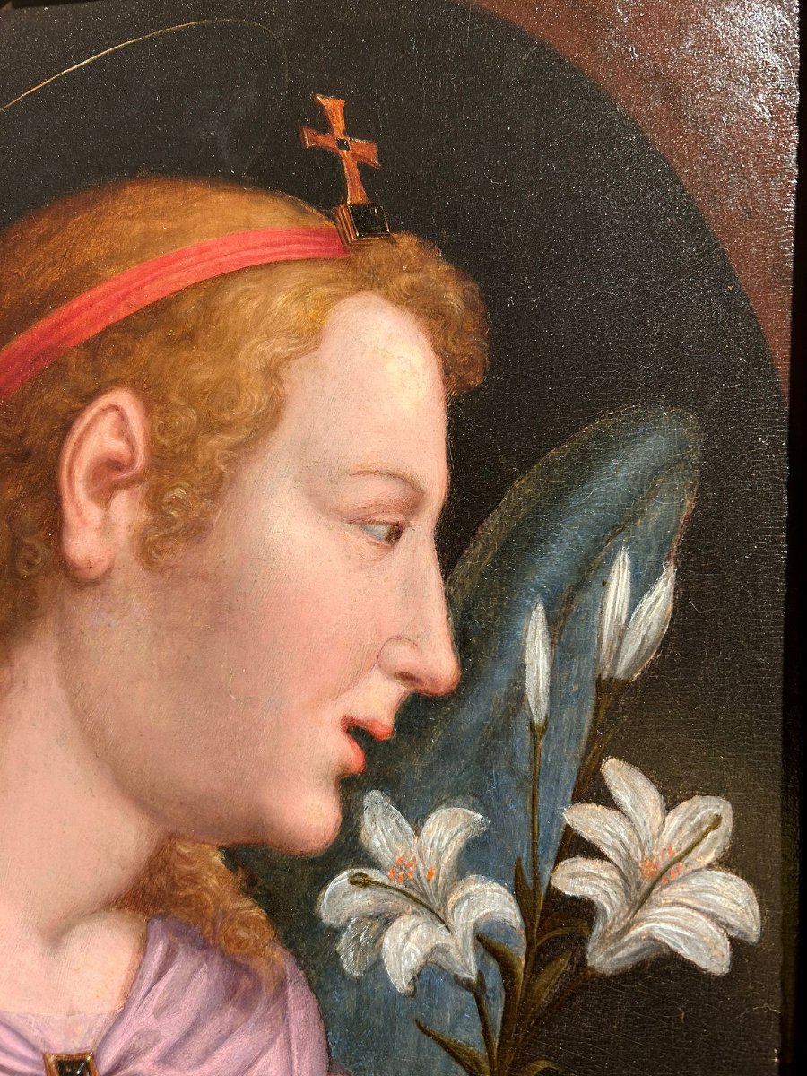 Angelo annunciante attribuibile a Fra Paolino da Pistoia (1488-1547)-photo-3