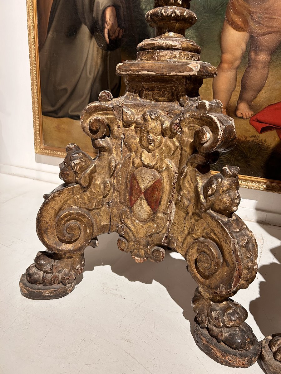 Importanti candelieri romani da palazzo, dei primissimi anni del seicento-photo-3