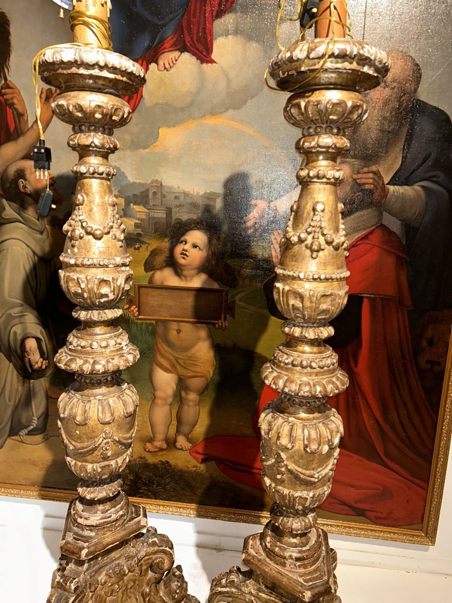 Importanti candelieri romani da palazzo, dei primissimi anni del seicento-photo-4