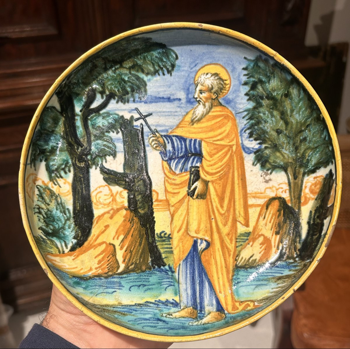 Coppa 1550ca., bottega di Durantino.-photo-4