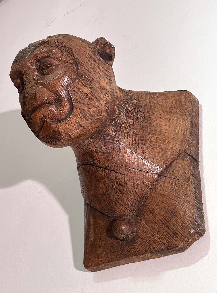 Coppia di elementi architettonici di figure fantastiche, Arte nordica dei primi del XVI secolo.-photo-4