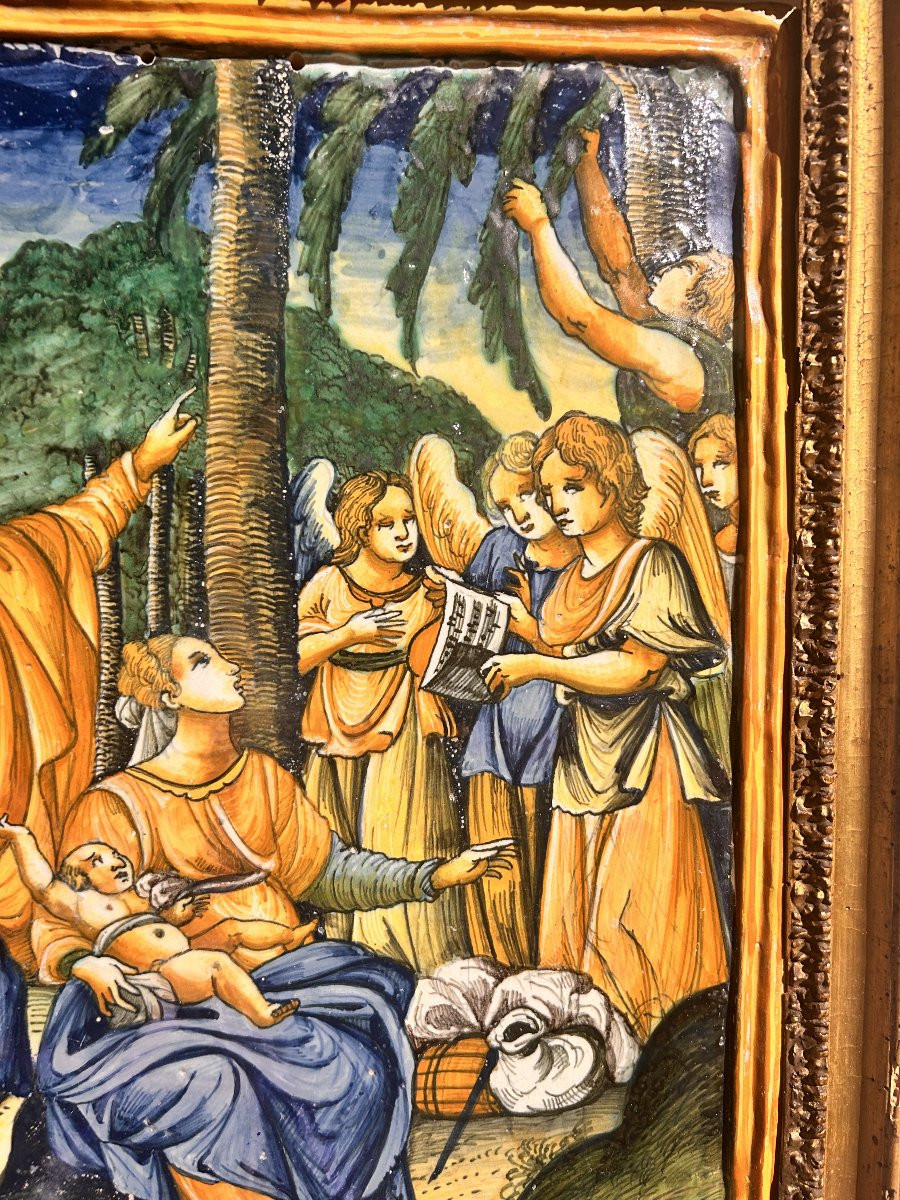 Importante placca di Urbino, bottega Patanazzi fine XVI secolo. (38cm x 50cm)-photo-3