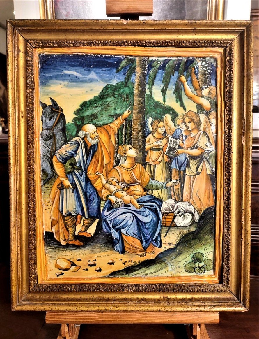 Importante placca di Urbino, bottega Patanazzi fine XVI secolo. (38cm x 50cm)