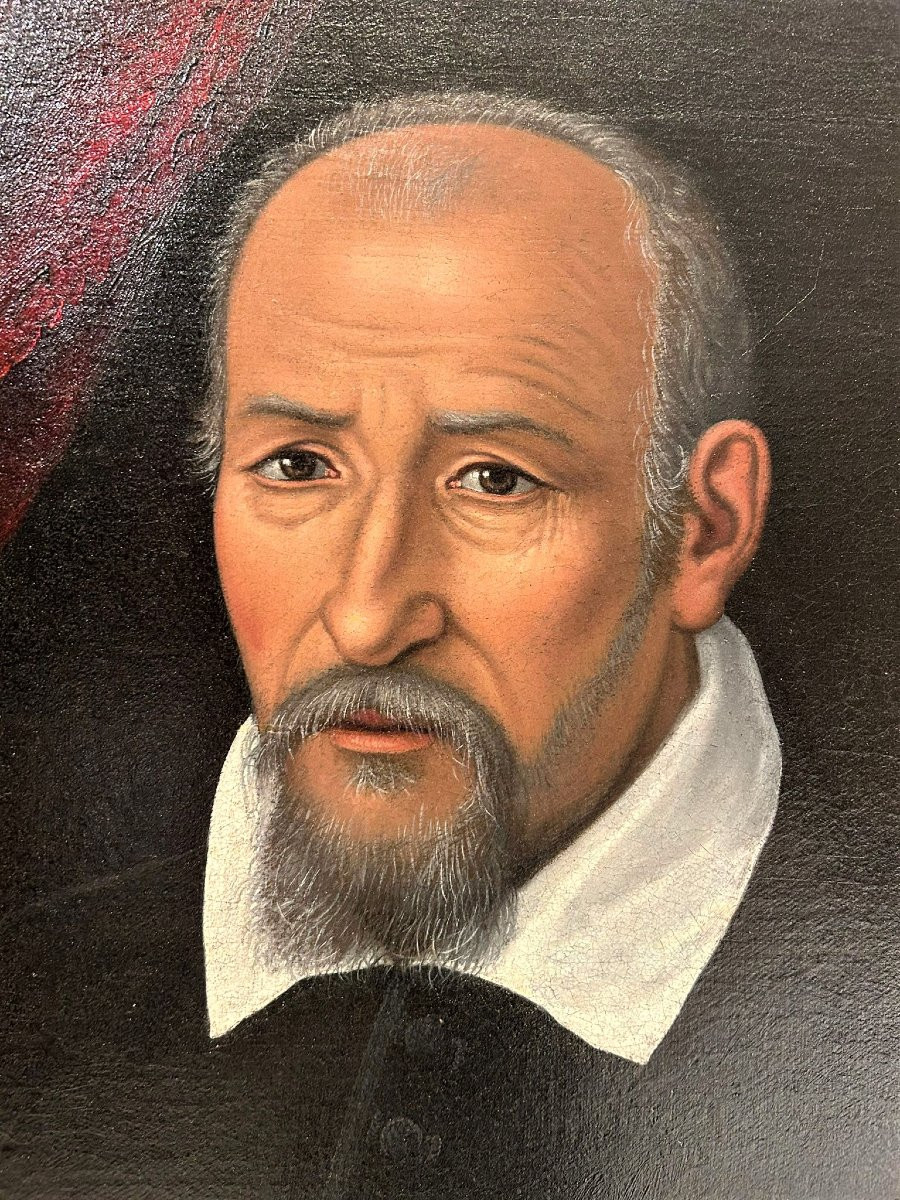 Ritratto membro della famiglia fiorentina dei Della Rena - Olio su tela della fine del XVI s.-photo-3