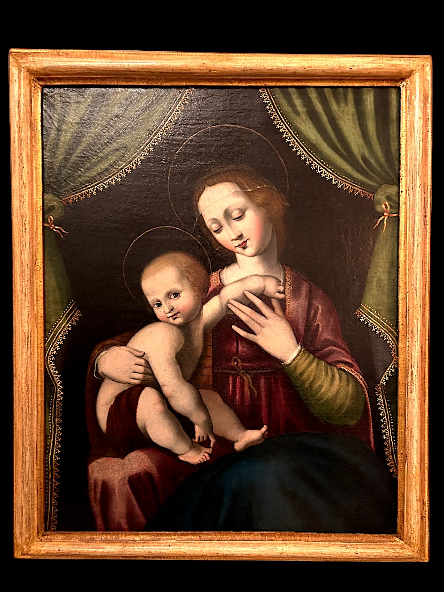 Madonna con bambino ambito di Leonardo Grazia (1503-50ca)