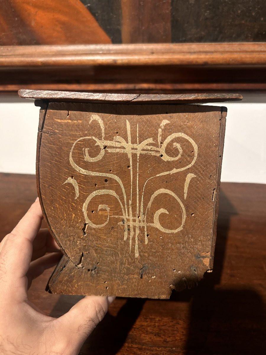 Miniatura di cassapanca - cofanetto in legno laccata e decorata, Toscana-photo-3