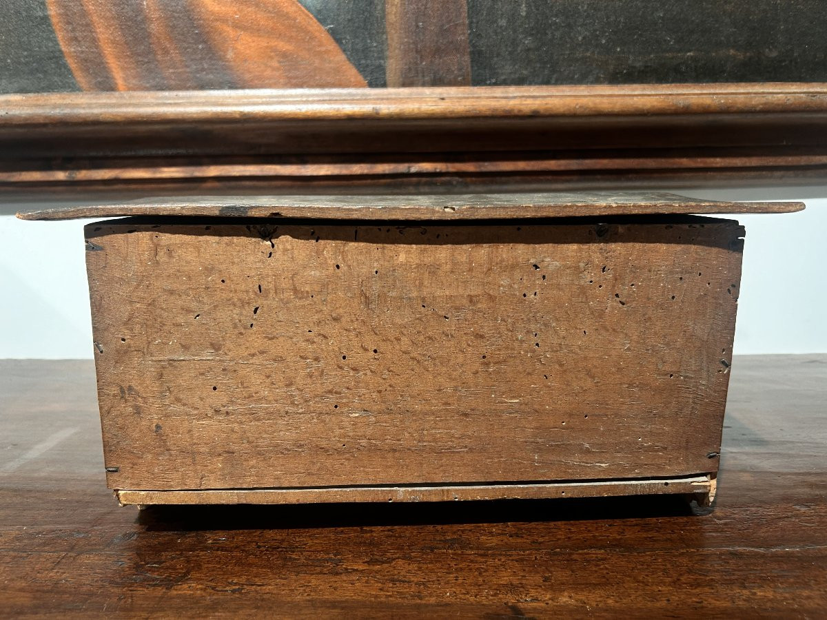 Miniatura di cassapanca - cofanetto in legno laccata e decorata, Toscana-photo-1
