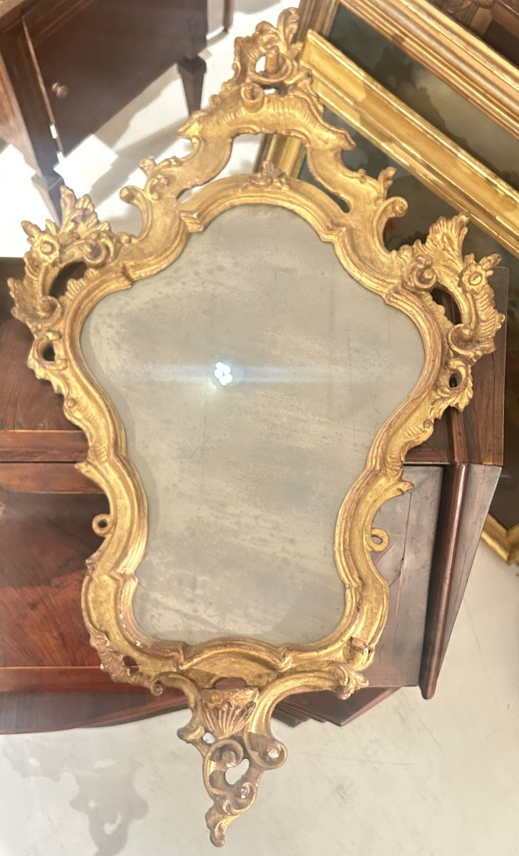 Coppia di specchiere luigi XV, prima metà del XVIIIsec. Misure 103 x 60cm.-photo-2