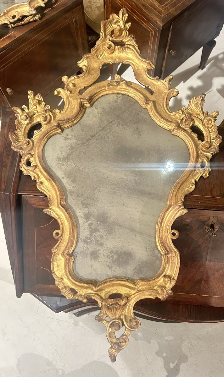 Coppia di specchiere luigi XV, prima metà del XVIIIsec. Misure 103 x 60cm.-photo-3