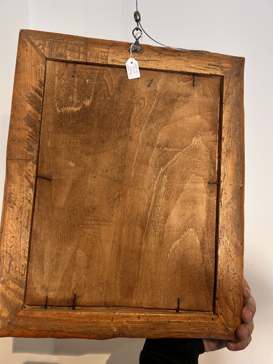 Cacciata di Agar e Ismaele, olio su rame della 2a metà del XVII secolo-photo-1