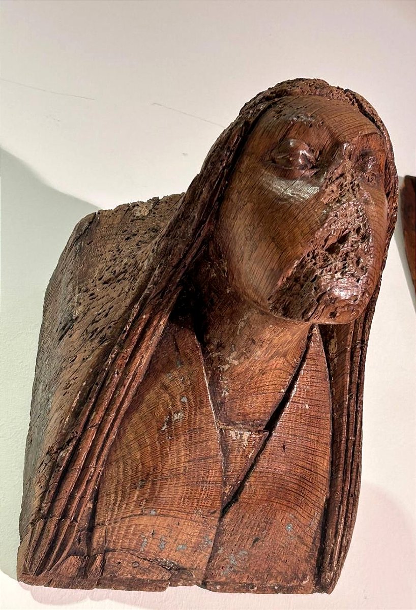 Coppia di elementi architettonici di figure fantastiche, Arte nordica dei primi del XVI secolo.-photo-3