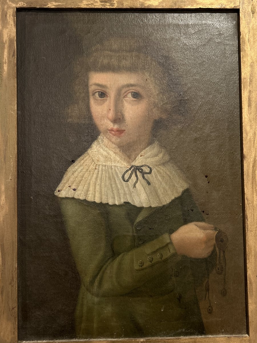 Ritratto di nobile fanciulla della fine del XVIII secolo-photo-3