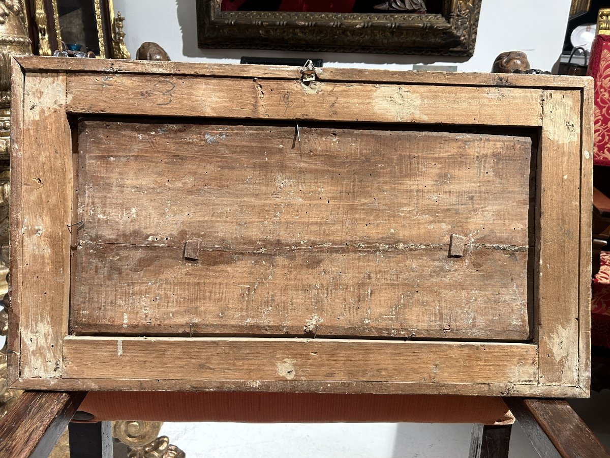 Olio su tavola con danza di amorini, Italia centrale del XVII secolo.-photo-2