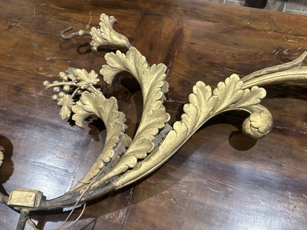 Importanti torcieri da palazzo dorati e riccamente intagliati, Italia centrale del XVII secolo.-photo-3