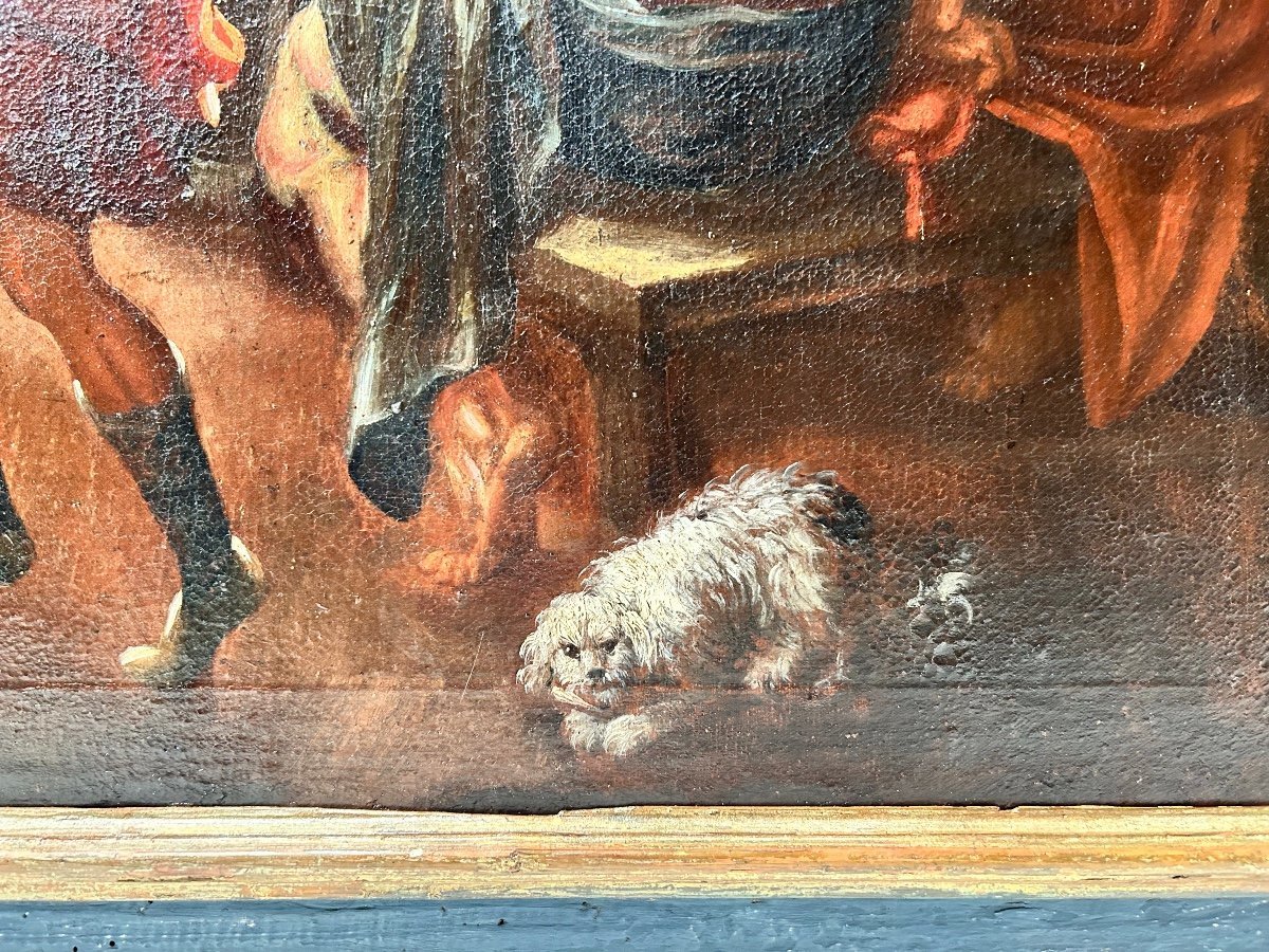 "Ultima cena", scuola dei Bassano fine del XVI - primi del XVII secolo. ( 88 cm x115 cm)-photo-2