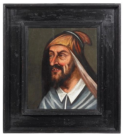 Buffone di Niccolò Frangipane, olio su tavola della seconda metà del XVI secolo.-photo-2