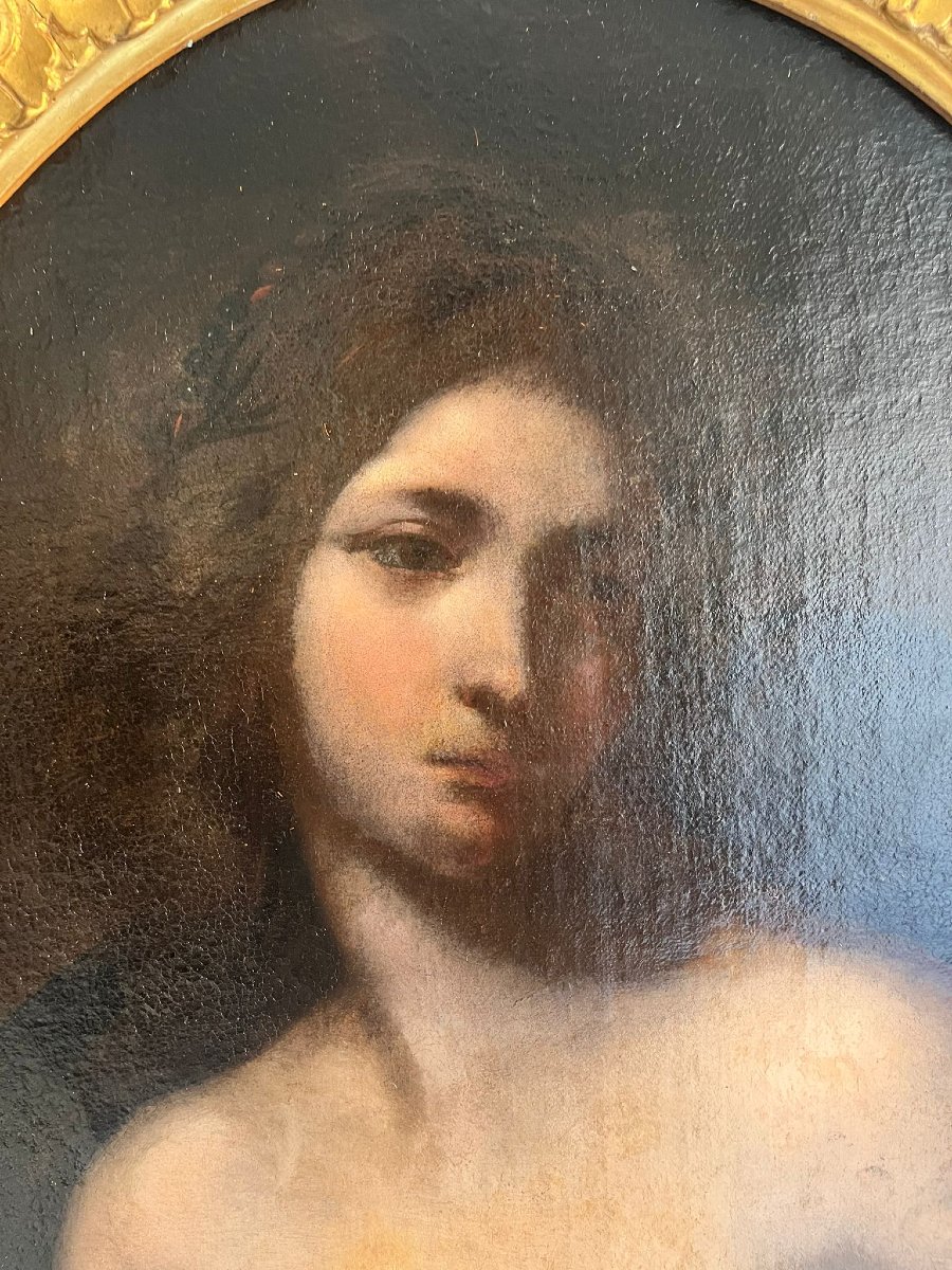 La musa Erato, olio su tela Attr.le a Francesco Furini-photo-3