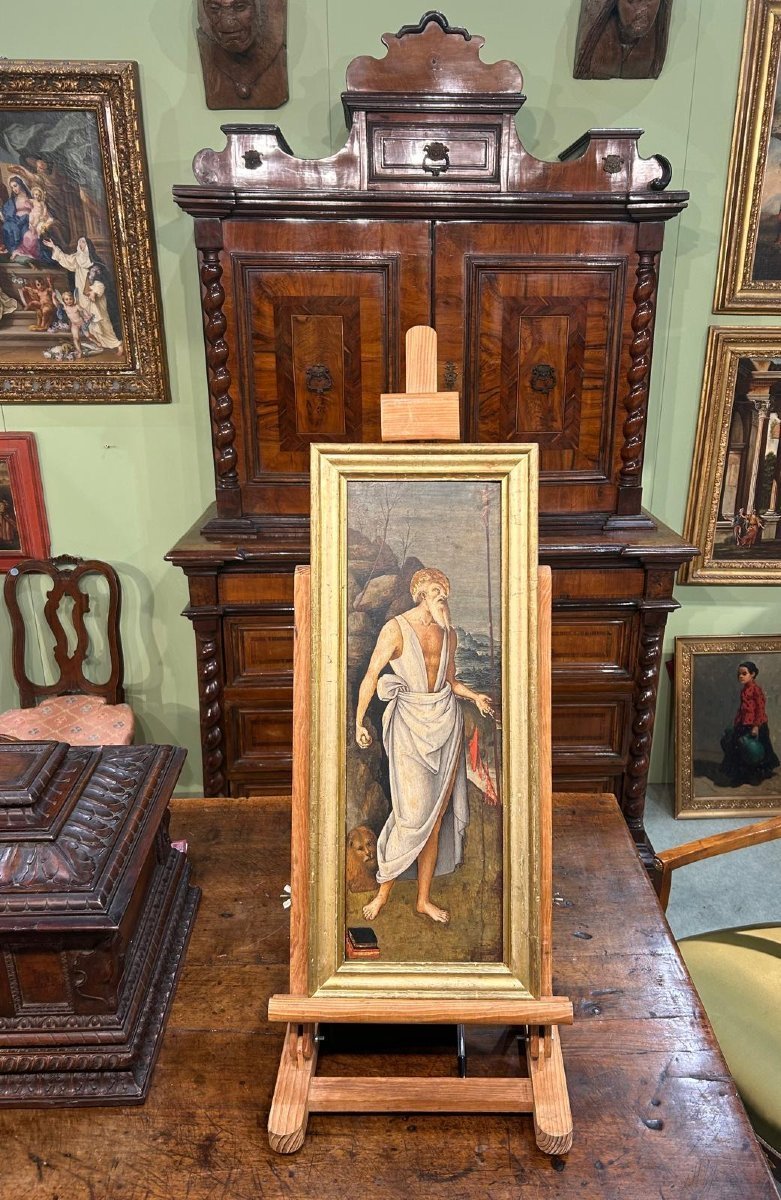 San Girolamo attr. al Maestro del tondo Greenville allievo toscano di Pietro Vannucci-photo-4