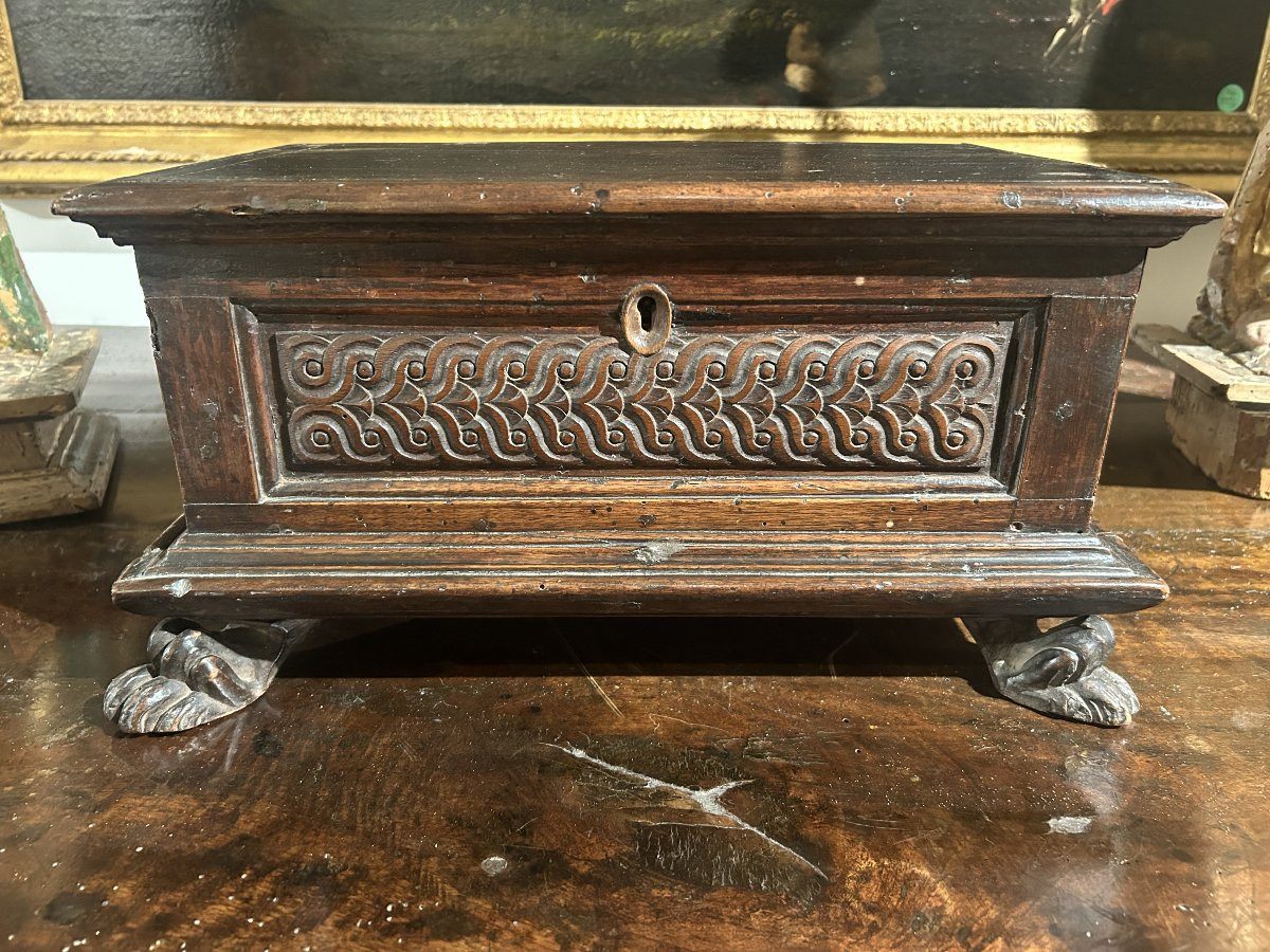 Scatola modello di cassapanca da centro. Toscana, seconda metà del '500.-photo-3