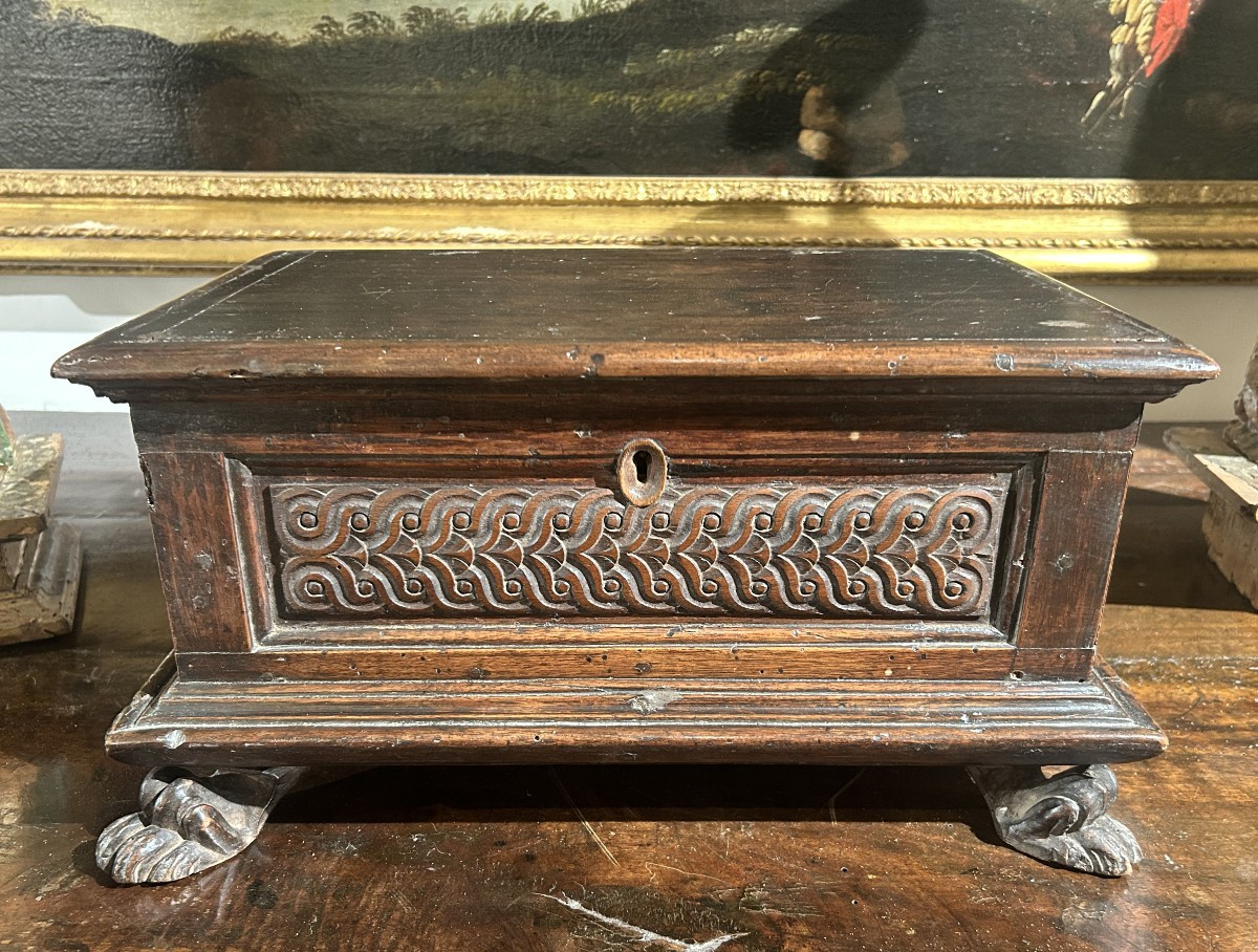 Scatola modello di cassapanca da centro. Toscana, seconda metà del '500.