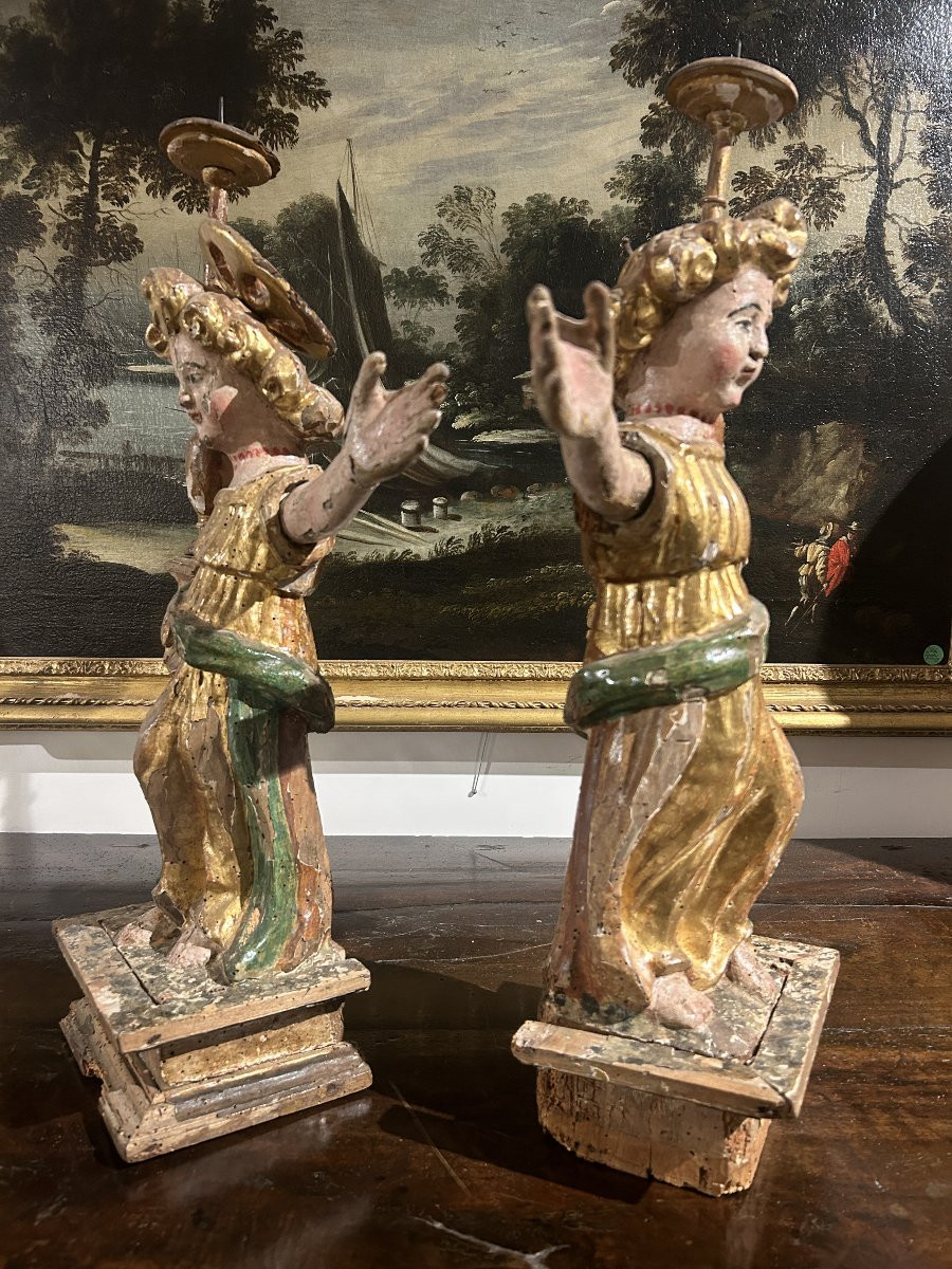 Rari angeli portacero di cultura umbra dei primi anni del '500.-photo-4