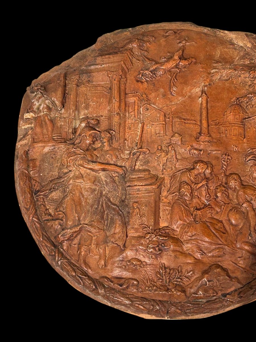 Athena introduce la pittura alle arti liberali, modello in terracotta dei primi del XVIIs.-photo-3