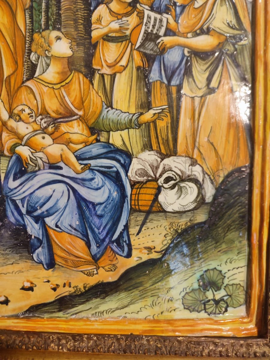 Importante placca di Urbino, bottega Patanazzi fine XVI secolo. (38cm x 50cm)-photo-1