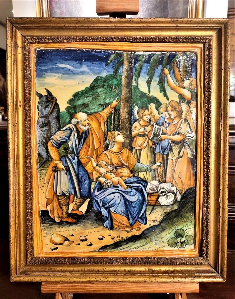 Importante placca di Urbino, bottega Patanazzi fine XVI secolo. (38cm x 50cm)