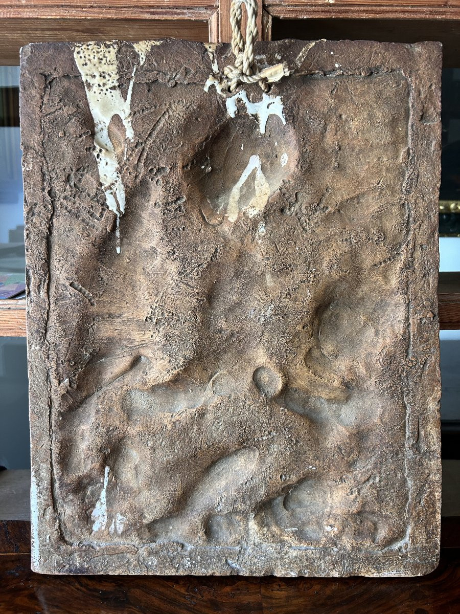 Madonna con bambino, antica placca in ceramica policroma di Deruta della metà del XVII secolo-photo-2