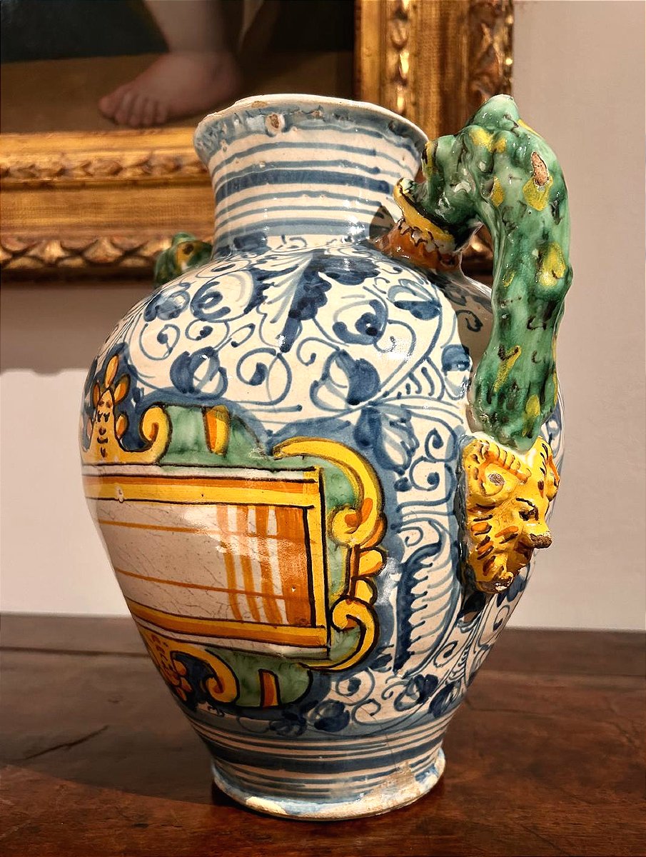 Orcio biansato di Montelupo fiorentino, metà del XVI secolo. -photo-2