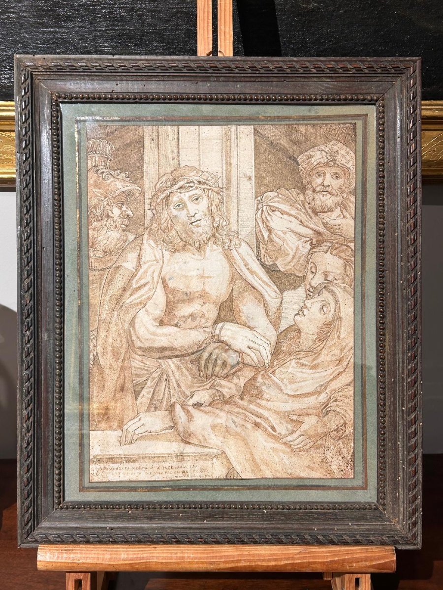 Hecce Homo, disegno del XVII s . (Inv. Correggio, Dis. Ag. Carracci) (375x270mm)-photo-2