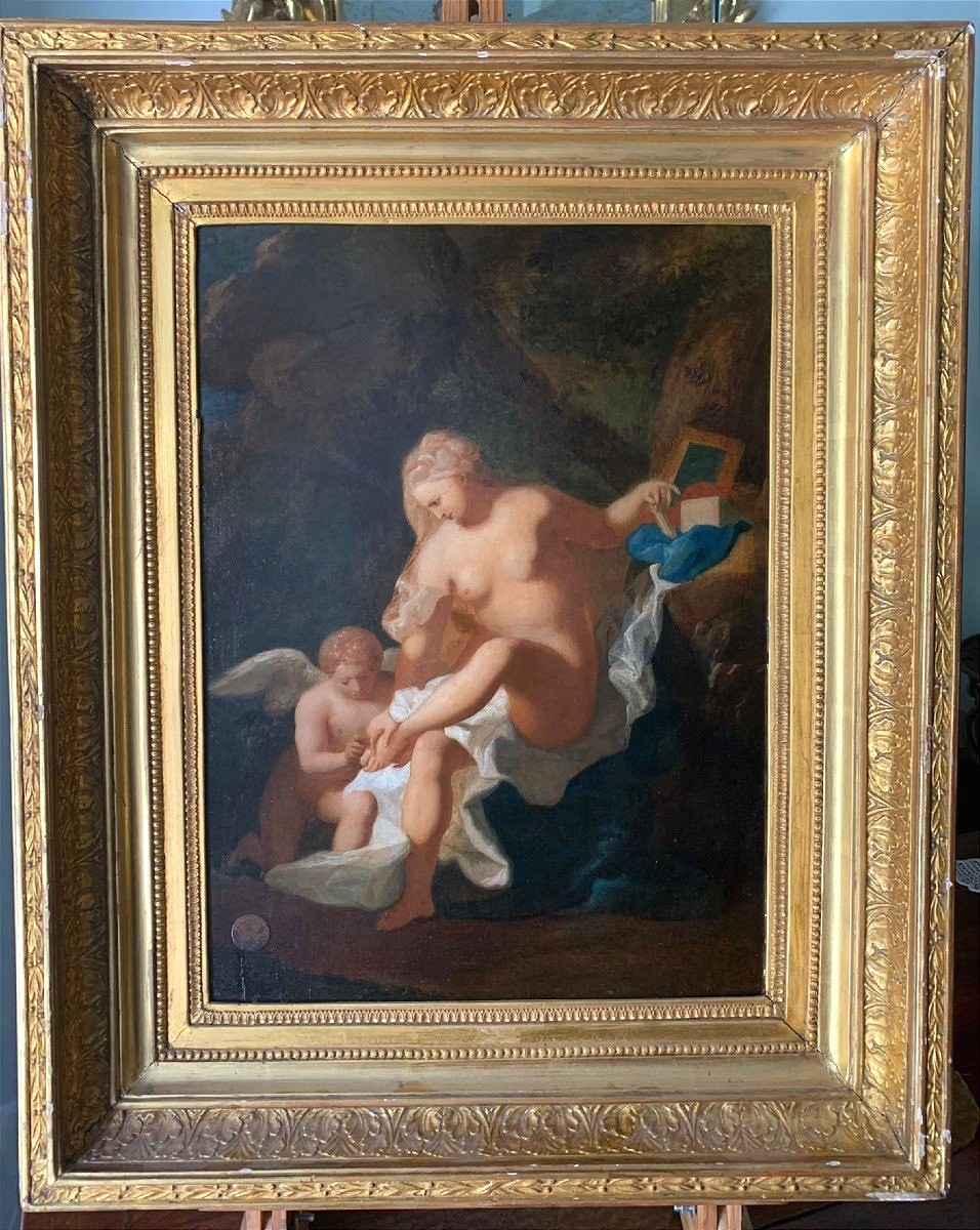 Toilette Di Venere, Olio Su Tavola.  inizio del XIXse-photo-2