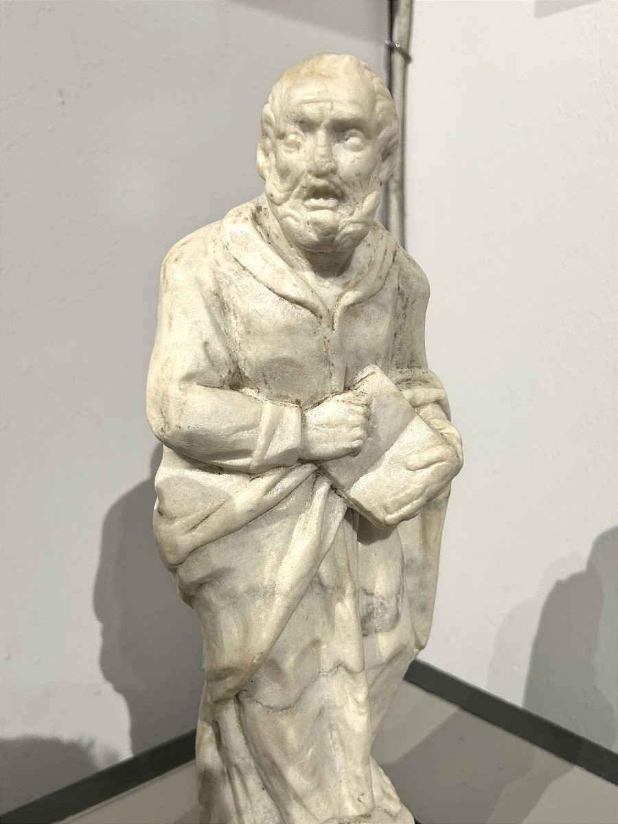 Santi Pietro e Paolo in marmo bianco scolpito. Roma, XVI secolo. -photo-3