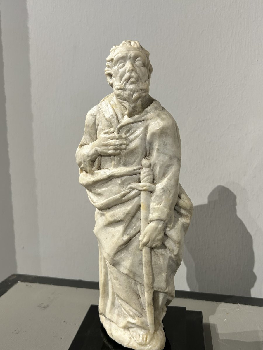 Santi Pietro e Paolo in marmo bianco scolpito. Roma, XVI secolo. -photo-1