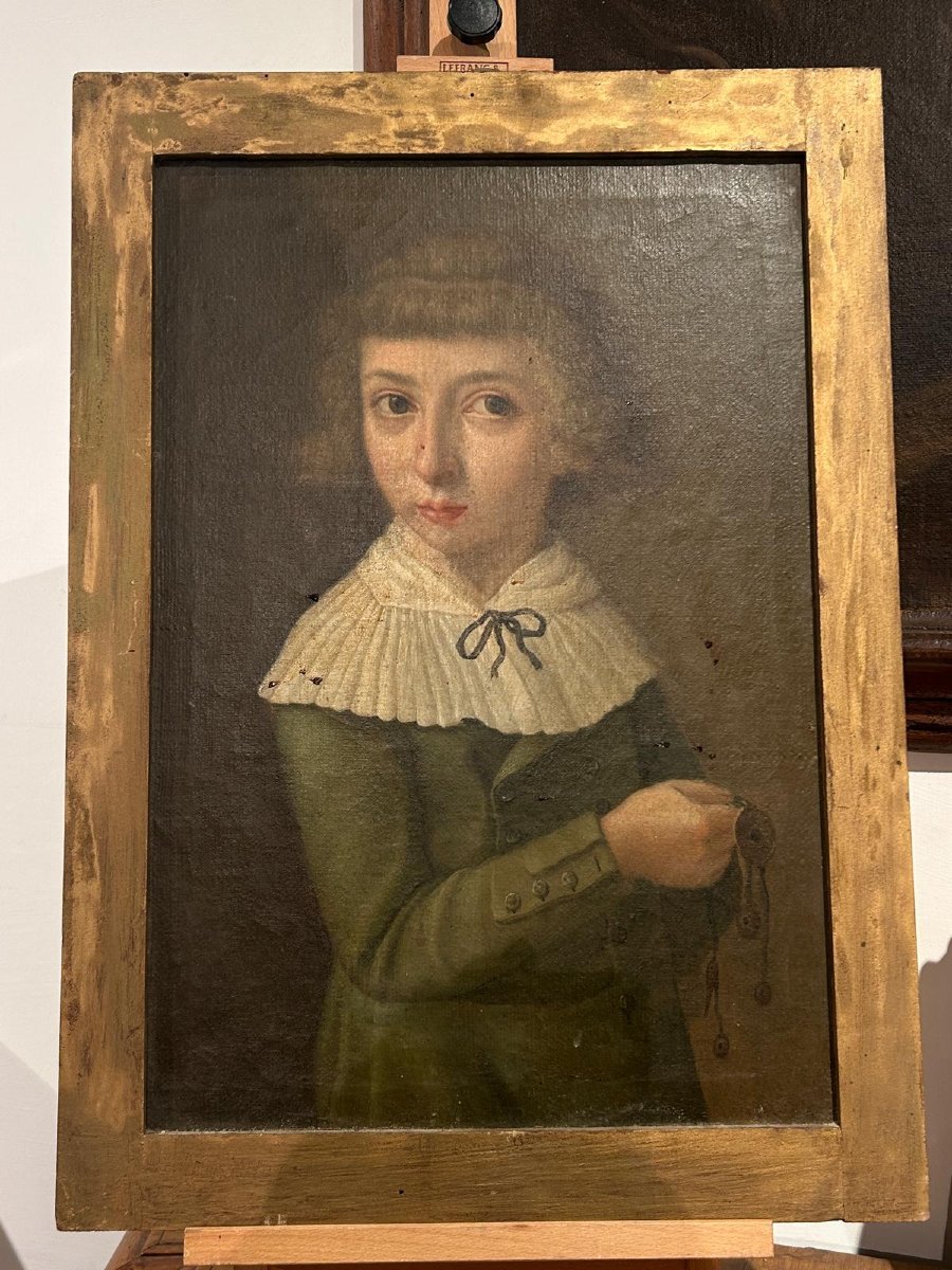 Ritratto di nobile fanciulla della fine del XVIII secolo-photo-3