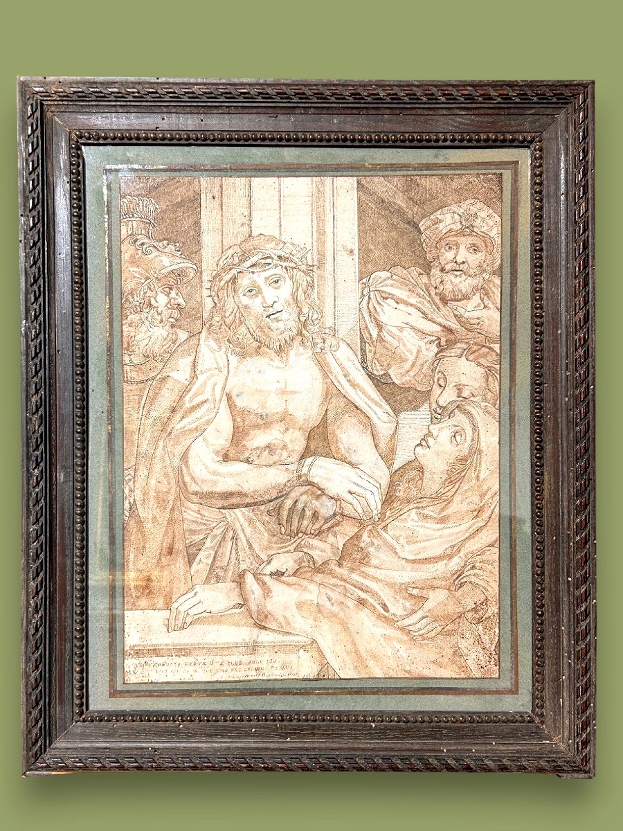 Hecce Homo, disegno del XVII s . (Inv. Correggio, Dis. Ag. Carracci) (375x270mm)