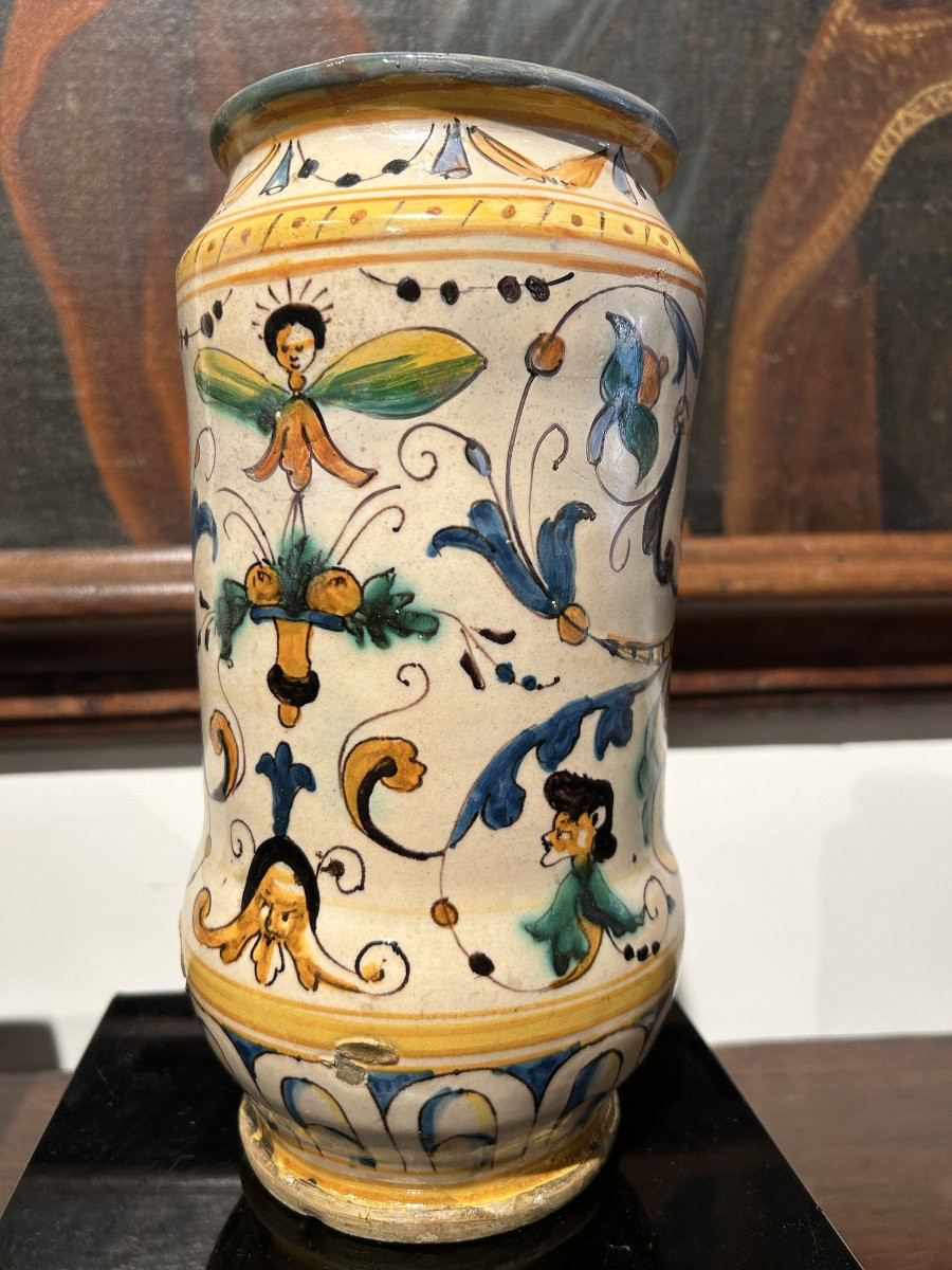 Grande albarello di Montelupo a grottesche, seconda metà del XVI secolo.-photo-3