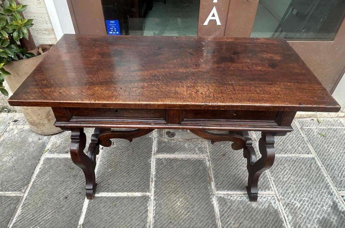 Tavolo scrittoio a lira del Seicento, Italia centrale.-photo-3