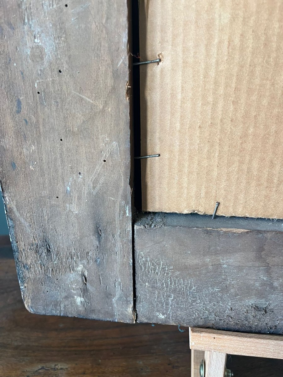 Cornice lacca ed oro finemente italiana del Seicento. Italia centrale.-photo-3