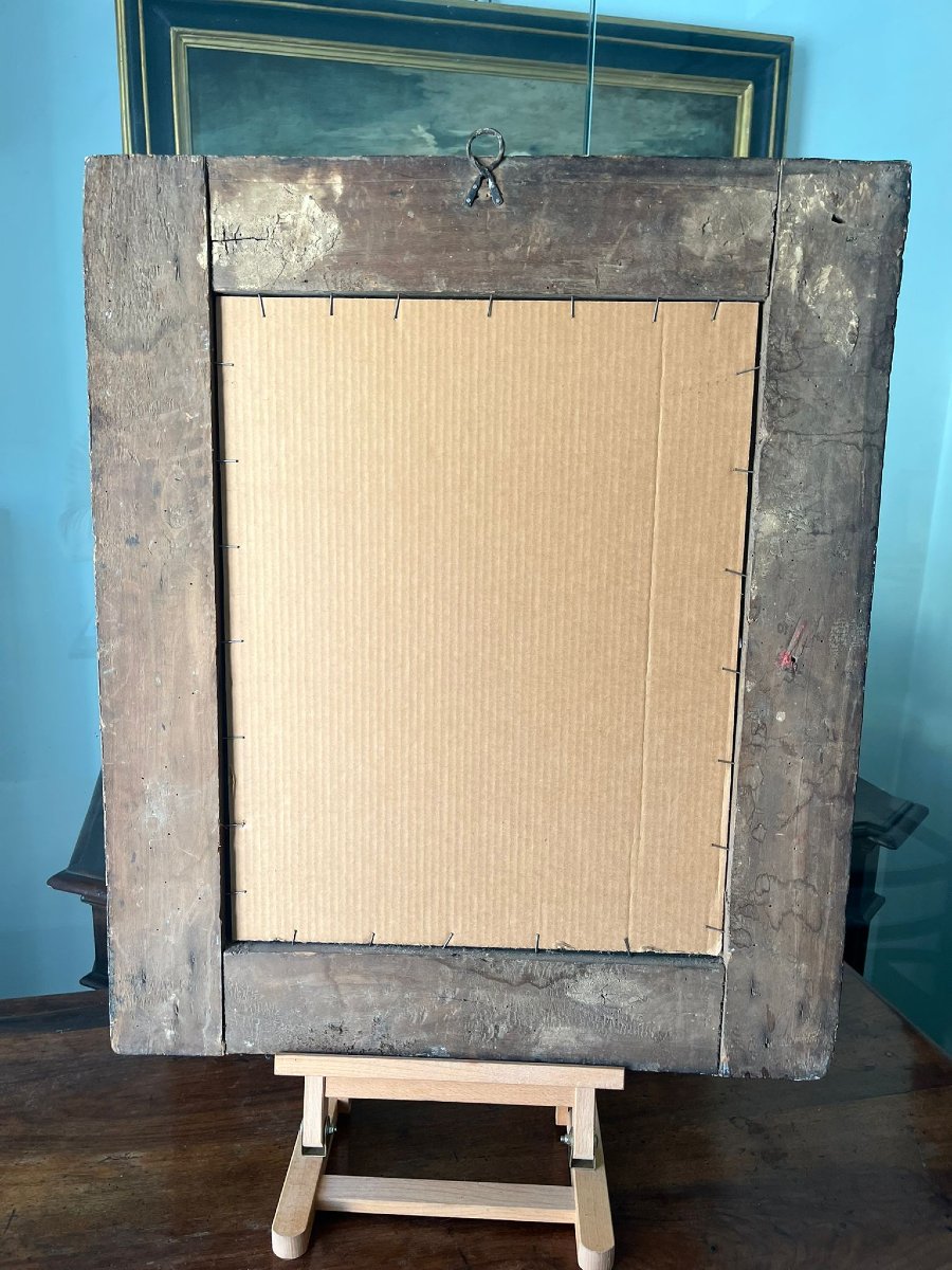 Cornice lacca ed oro finemente italiana del Seicento. Italia centrale.-photo-4