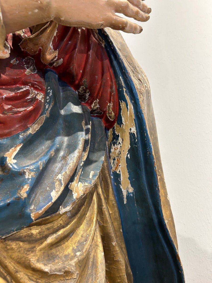Sant'Anna in legno dorato e policromo, 150cm. Siena, primi del XVI secolo.-photo-2