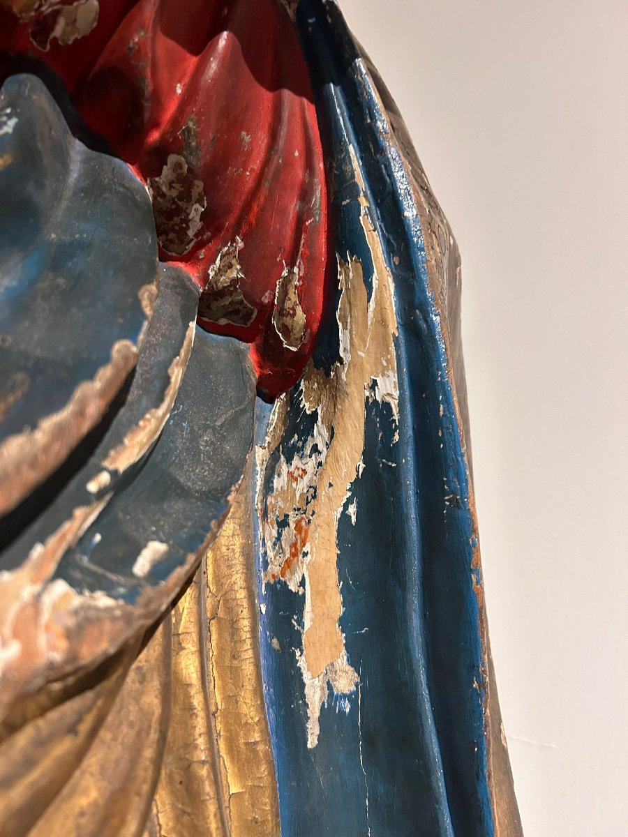 Sant'Anna in legno dorato e policromo, 150cm. Siena, primi del XVI secolo.-photo-6