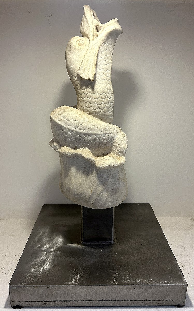 Elemento marmoreo in forma di tritone da fontana, fine XVI primi XVII secolo