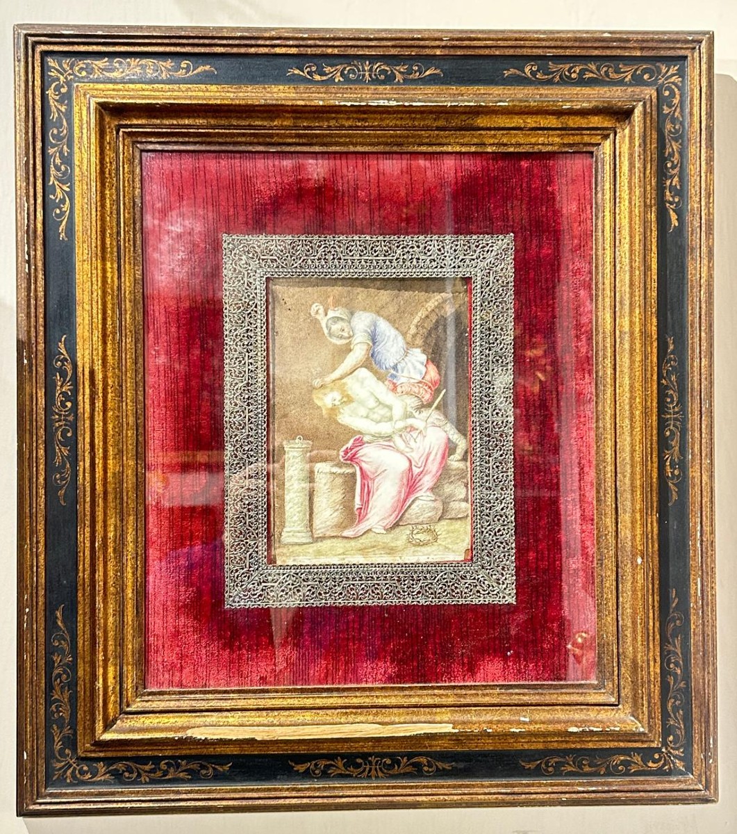 Olio su pergamena, Cristo deriso, artista tardomanierista ligure, seconda metà del XVI secolo