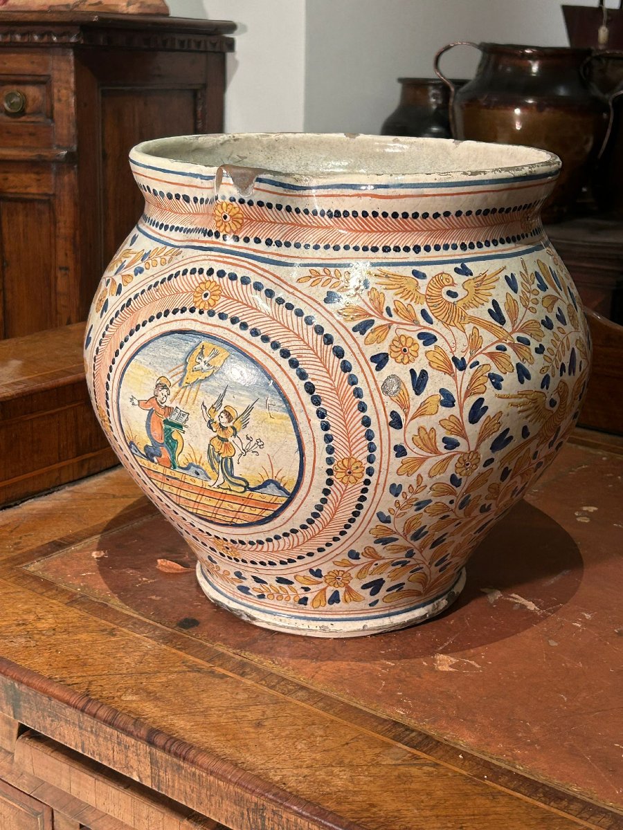 Grande boccale da farmacia di Deruta, metà del XVII secolo-photo-3