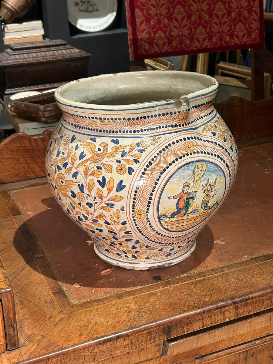 Grande boccale da farmacia di Deruta, metà del XVII secolo-photo-1