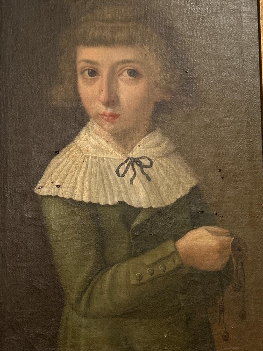 Ritratto di nobile fanciulla della fine del XVIII secolo-photo-2