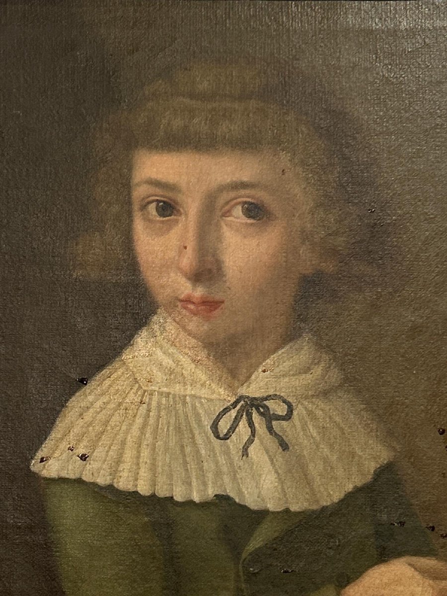 Ritratto di nobile fanciulla della fine del XVIII secolo-photo-3