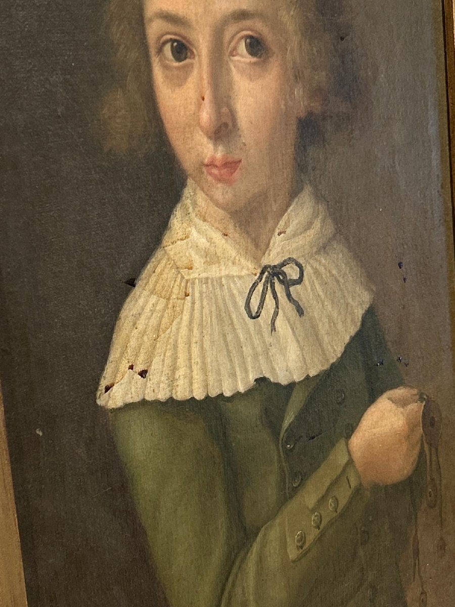 Ritratto di nobile fanciulla della fine del XVIII secolo-photo-2
